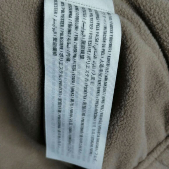 Abercrombie Kids Faux Fur Hooded Zip Jacket 15/16 Light Brown Teddy Bear Plush - Picture 6 of 6